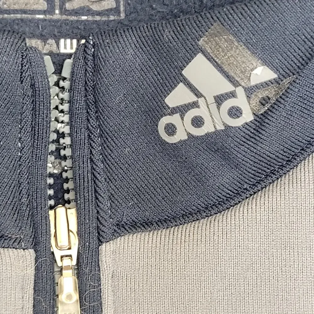 ADIDAS 1/4 Zip Sweater XL 25x30 Navy-Blue Climawarm